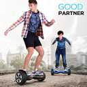 Gyroor Warrior 8.5 inch All Terrain Off Road Scooter with Bluetooth Speakers and LED Lights,Self Balancing Scooter for Kids ages 6-12 and Adults