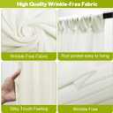 Wokceer Ivory Backdrop Curtain for Wedding Parties 10x8FT Wedding Curtains Backdrop Drapes Polyester for Photoshoot Baby Shower Birthday Party Curtains Photography Background 2 Panels 5x8FT