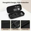 Hard Stethoscope Case for 3M Littmann Classic III, Cardiology IV, Black | Large Protective Zipper Carrying Case Bag for MDF, ADC Stethoscopes, Doctor, Nurse Essentials, Medical Accessories