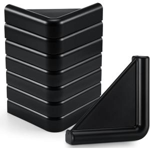 BBTO 8 Pcs RV Slide Out Corner Guards, Heavy Duty Rubber Corner Protectors for RV Slide-Outs, Safe, Durable and Easy Tool-Free Installation, Black