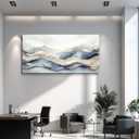 JUDASJART Large Wall Decor For Living Room Canvas Wall Art For Office Modern Wall Decorations For Bedroom Landscape Gold Accent Painting Abstract Pictures Artwork Room Home Decor 24x48 In