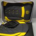 YXQYOEOSO Comfortable Leather Auto Car Seat Covers 5 Seats Full Set Universal Fit (Black & Yellow)