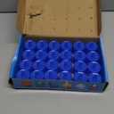 LANKER 24 Pack Flameless Led Tea Lights Candles, Flickering Blue Battery Operated Electronic Fake Candles, Decorations for Wedding, Party, Christmas, Halloween and Festival Celebration (Blue)