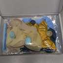 Sweet 16 Party Decorations, Light Blue 16th Birthday Decorations for Girls, Happy Birthday Banner, Sash, Number 16 and Dusty Blue Gold Sand White Balloons, Cake Topper for Sweet Sixteen Party Supplies