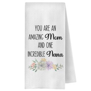 OVAcational Mom Nana Grandma Gifts Kitchen Towels, Grandma Gifts from Grandkids Decorative Hand Towels for Bathroom, Gift for Grandmother Dish Tea Towel for Kitchen, 16x24 Inch