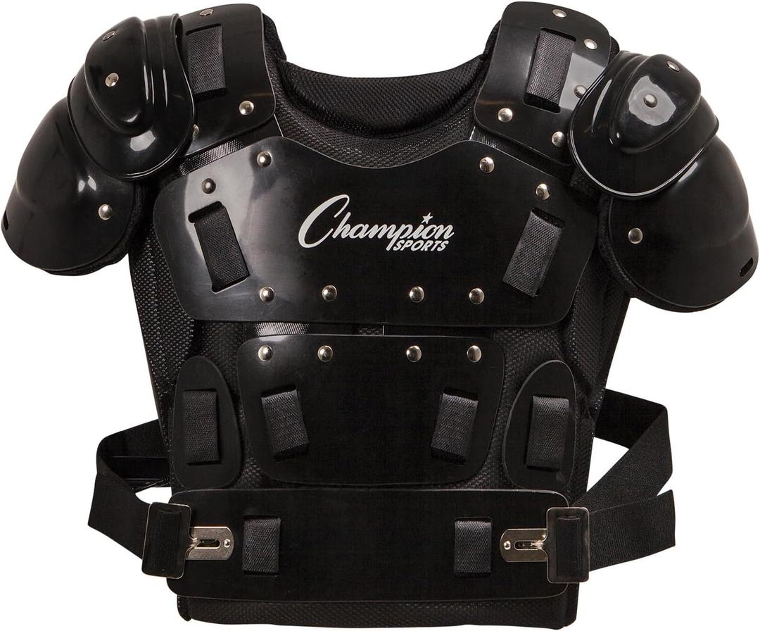 Champion Sports 17" Outside Plastic Shield Pro Model Umpire Chest Protector - Soft Foam Padded Chest Protector - Adult