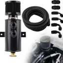 10AN Oil Catch Can,750ml Universal Baffled Catch Can and 10AN 5/8 Fuel Line Fitting Kit Nylon Braided CPE Fuel Line 10FT