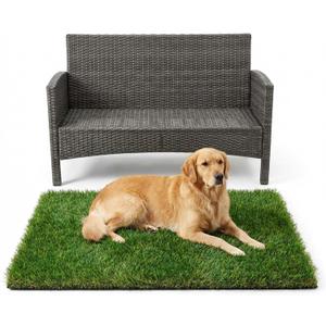 THREE ORANGES Artificial Grass Mat 47x31IN, 1.38" Thick Realistic Dog Potty Grass with Drainage, Cuttable Fake Grass Turf for Pets, Washable Indoor Outdoor Training Pad