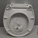 Round Toilet Seat with Slow Soft Close, Durable Toilet Seat Round, Never Loosens, Easy Clean and Install, White Toilet Seat Fit for Round Toilets