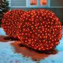 Sylampow Led Red Christmas Net Lights Outdoor Christmas Bushes Lights 120Led 6ftx5ft, Connectable Outdoor Indoor Mesh Net Lighting for Xmas Holiday, Garden, Lawn, Shrubs, Trees, Bushes Decorations