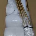 2 Packs Modern Pendant Light Fixtures, HWH Kitchen Island Lighting for Living Rooms, Dining Room, Hanging Light with Milk White Striped Glass, Gold Finish, 5HZG107MIL2PK BG