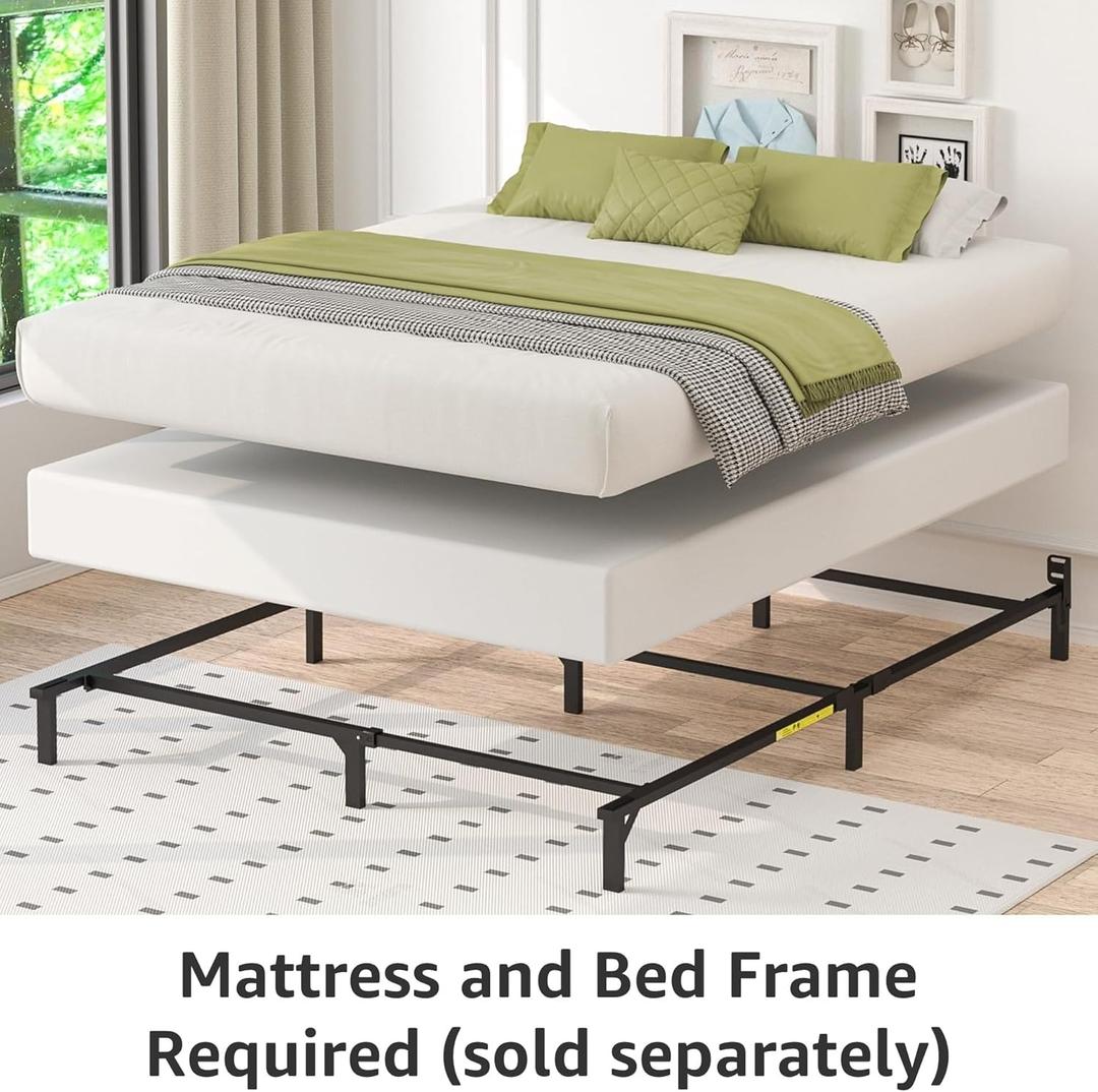 Amazon Basics Smart Box Spring Bed Base, 9-Inch Height Mattress Foundation, Tool-Free Easy Assembly, King, 79"L x 75.5"W x 9"H