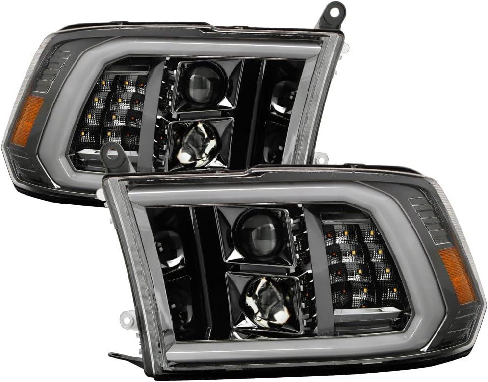Spyder (xTune) Dodge Ram 09-18 1500~3500 LED DRL/Halogen Projector Headlights - Low Beam-H7(Included) ; High Beam-H7(Included) ; Signal-LED - Chrome