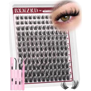 Wispy Lash Clusters Kit Fairy Clusters Eyelash Extensions Kit Eyelash Clusters Kit 10-18mm C Curly Fluffier Lash Extension Kit DIY Natural Individual Lashes at Home by BXMZKD