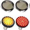 Smoked 1157 Front Rear LED Turn Signals 2'' Bullet Brake Taillights Motorcycle Running Lights Compatible with Harley Road Glide Dyna Softail Sportster Street Glide Road King Iron 883