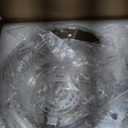 11.8" Crystal Chandelier LED Round Flush Mount Ceiling Light Fixture Modern Hanging Pendant Lighting Mini Ring Chandeliers for Dining Room Kitchen Island Hallway Bathroom (Cool White)