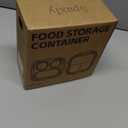 4-Piece Nesting Food Storage Containers with Lids, BPA-Free Stackable Space Saving Kitchen Set for Meal Prep & Organization (150ml+150ml+500ml+1350ml, White Lid)