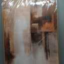 Large Framed Canvas Wall Art, Abstract Brown Black Picture Decor, 32"X48"X3, 32" X 48" X 3pieces Framed
