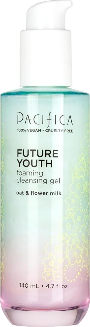 Pacifica Future Youth Foaming Face Wash - Hydrating Anti-Aging Cleansing Gel, Dermatologist Tested Gentle Facial Cleanser, Alcohol-Free Vegan Formula for All Skin Types Clean Beauty Cruelty-Free 4.7oz (4.7 Fl Oz (Pack of 1))