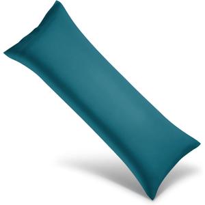 WishSmile Cooling Body Pillow Cover Pillowcase King Pillow Cases Set of 1, Hair and Skin Friendly, Teal, 20x54 inches