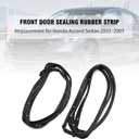72325-SDA-A01 1 Pair Front Door Seal Rubber Strip, Replacement for Honda Accord Sedan 2003 2004 2005 2006 2007, Replaces 72365-SDA-A01