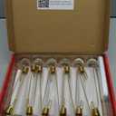 Christmas Tree Candles, 12 Pack Flameless Taper Candles for Christmas Tree Decor, Battery Operated with Remote Flickering LED Candles with Clear Crystal Ball Gold Hook for Xmas Gift Wedding Home Decor