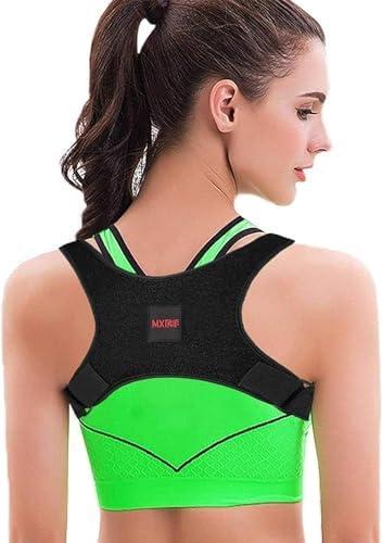 Posture Corrector for Women and Men, Adjustable Back Brace for Spine Alignment and Posture Support, Upper Back Pain Relief, Comfortable and Effective Back Brace for Better Posture (Medium/Large) Black