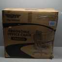 PatioMage Ergonomic Office Chair, Big and Tall Desk Chair with Adjustable Lumbar Support & Seat Depth, High Back Computer Chair, Swivel Mesh Chairs with Wheels for Home Office, Black