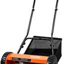 Zoryx 14-Inch 5-Blade Push Reel Lawn Mower, Manual Reel Walk Behind Mower with 5-Position Height Adjustment, Alloy Steel Blades, Quiet, Lightweight, Motorless for Small Yard