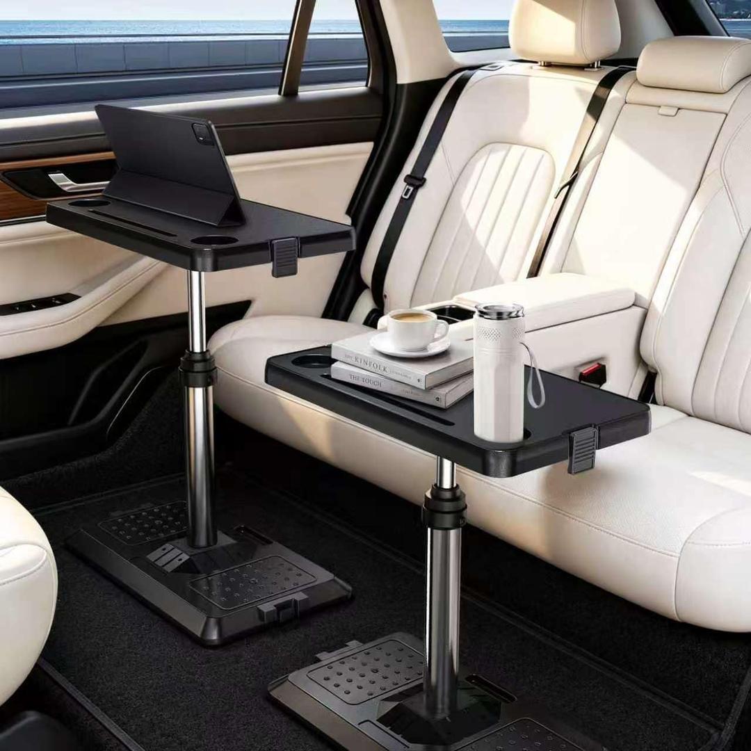 Car Seat Tray Table, Multi-Function Adjustable Tray for Work & Eat
Pneumatic lift, 360° rotatable top, tool-free car tray. High-density composite holds 10kg, anti-slip base