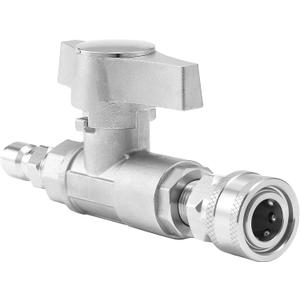 Pressure Washer Ball Valve, High Pressure Shut Off Valve for Power Washer Hose, 5000 PSI, Stainless Steel, 3/8" Quick Connect