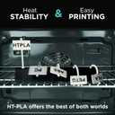Polymaker HT-PLA Filament 1.75mm Black, High Temp PLA for 3D Printing, Heat Stable Up to 150C, Easy to Print, Works with Most FDM Printers, 1kg Spool