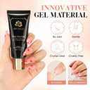 UNA GELLA Gel Nail Glue, Solid Nails Gl ue Gel 40g Lamp Curing Needed Soak Off G LUE Strong Nail G LUE G el for Acrylic Fake Nails Tips Extension Press On Nails for Gelly Tips