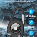 SCALLOP for AirTag (1st & 2nd Gen) Keychain with Carabiner,Thick Hard PC Air Tag Holder,IPX8 Waterproof,Secure Lock
