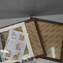 Picture Frames 10x10 2 Pack Made of Solid Wood Ebony Wood Grain for Wall Mounting and Tabletop Display