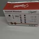 Homemate Heated Blanket Electric Throw - 50x60 Heating Blanket with 10 Fast Heat Levels 8 Hours Auto Off Soft Cozy Flannel Over-Heated Protection ETL Certification Keep Warming in Home (Grey Geometry)