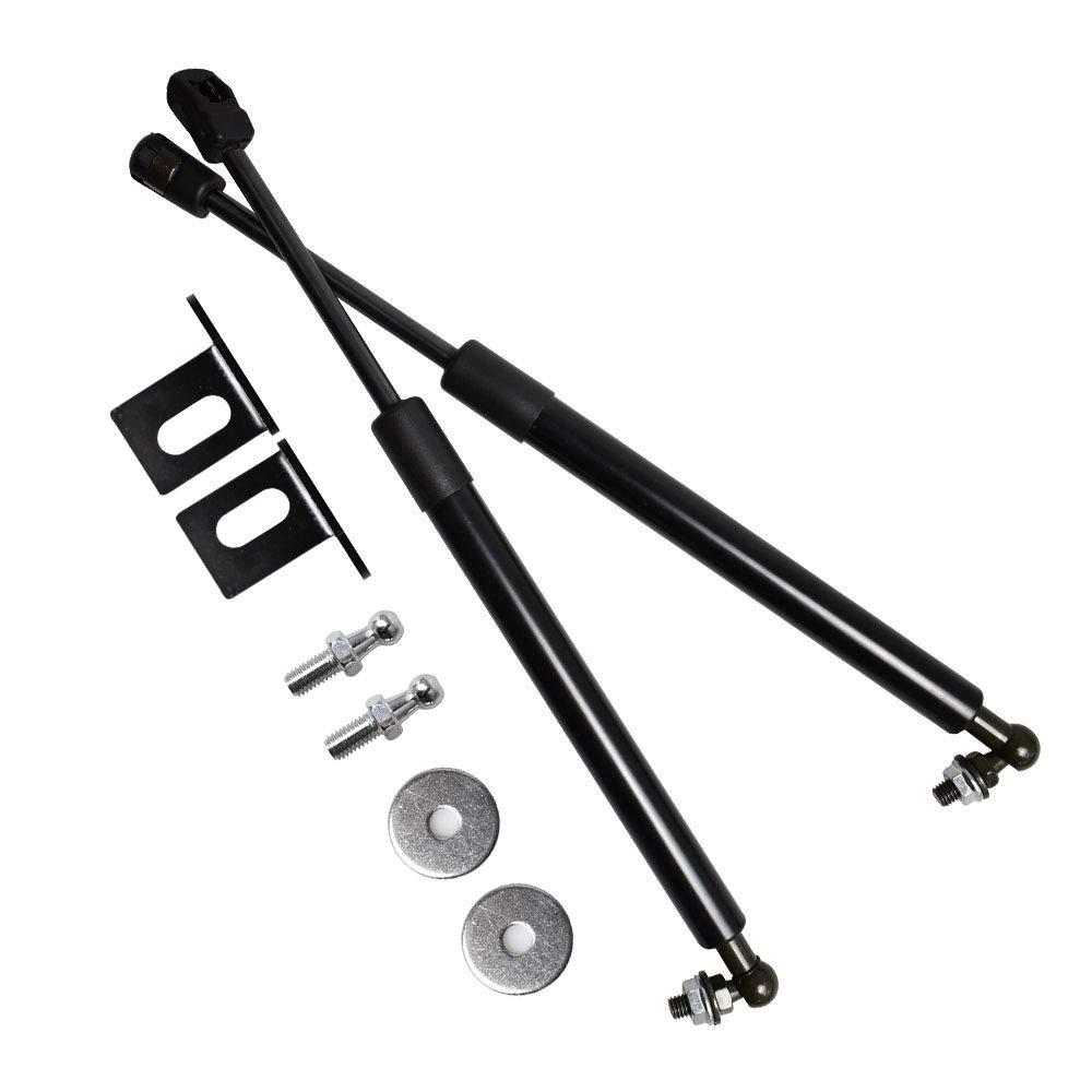 Lift Supports for Toyota Corolla E160 E170 2014-2018 Front Bonnet Hood Modify Carbon Fiber Gas Charged Shock Dampers Spring Struts Bar (2 PCS) (Normal Black)