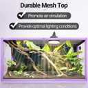 REPTI ZOO 120 Gallon Reptile Terrarium, 4x2x2 ft Light Weight Reptile Enclosure, Colored Reptiles Tank with Tempered Glass Door, Large Aluminum Habitat for Bearded Dragon, Snake, Lizard, Gecko-Purple