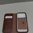 SHIELDON Genuine Leather Wallet Case for iPhone 17 Pro 6.3-inch 2025 | Detachable, Wireless Charging, Folio Magnetic, RFID Blocking Card Holder, Kickstand, Protective Cover - Retro Coffee