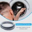 DC97-18094B Washer Door Boot Seal Gasket Diaphragm for Samsung Washing Machine WF42H5000AW/A2 WF42H5100AW/A2 WF42H5200AF/A2 WF42H5200AP/A2 WF42H5200AW/A2 Replace PS9606239 AP5917067 EAP9606239 4000547