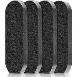 Flutesan 80 Pcs Stainless Steel Foot File Refills 100 Grit Replacement Pads Coarse Fine Pedicure File Refills Double Side Reusable Foot Rasp Pad with Removable Glue