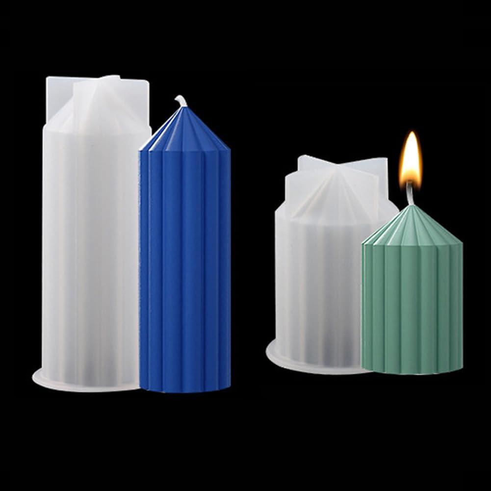 Cylinder Soap Molds, Pillar Candle Silicone Mold, 2Pcs Long Candles Taper Mould for Candle Making DIY Handmade Christmas Thanksgiving Aromatherapy Candle Resin Craft