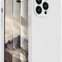 FireNova for iPhone 14 Pro Case, Silicone Upgraded [Camera Protection] Phone Case with [2 Screen Protectors], Soft Anti-Scratch Microfiber Lining Inside, 6.1 inch, White