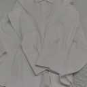 ECHOINE Women Button Down Shirts Long Sleeves Slim Fitted Casual Collared Blouses Work Striped Tops White M