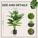 Der Rose 28'' Fake Plants Tall Artificial Monstera Faux Plants Indoor Outdoor Tree for Living Room Home House Decor