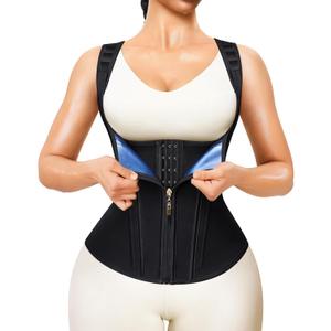 Junlan Waist Trainer for Women - Sauna Suit Sweat Vest for Working Out (Medium, Black)