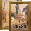 KTKDE 20x30 Picture Frame Set of 2, Ornate Vintage Poster Frames - 20 x 30 Antique Photo Frame for Rustic Gold frame Wall Decor Display Retro Home Decor best gift