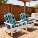 Enipate Weather Resistant Adirondack Chair Cushions High Back Indoor Outdoor Patio Tufted Thicken Lounge Cushion Seat Pads