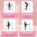 New & Improved 4 Ft Steel Double Ballet Barre with Carry Bag and Beginner Guide,Adjustable&Portable Ballet Barre for Home and Gym,Quality Ballet bar Anti-Wobble,Stretching Dance bar