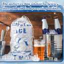 Honoson 100 Pcs 10 lb Plastic Ice Storage Bag with Cotton Drawstring Closure for BBQs, Camping, Food Stalls Refillable Clear Ice Pouch Bags for Freezer Takeaway(Polar Bear)